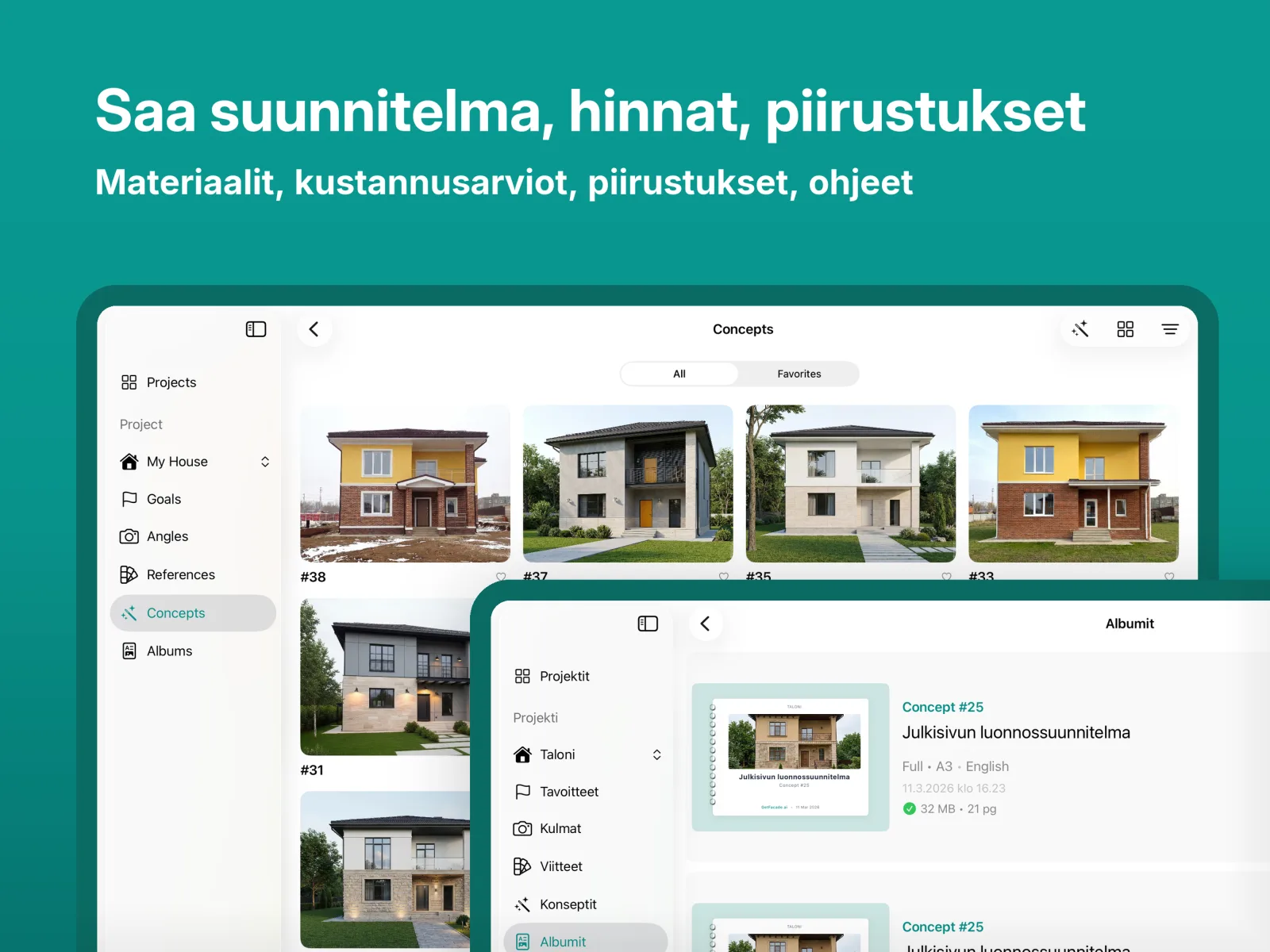 GetFacade-sovelluksen esikatselu 2