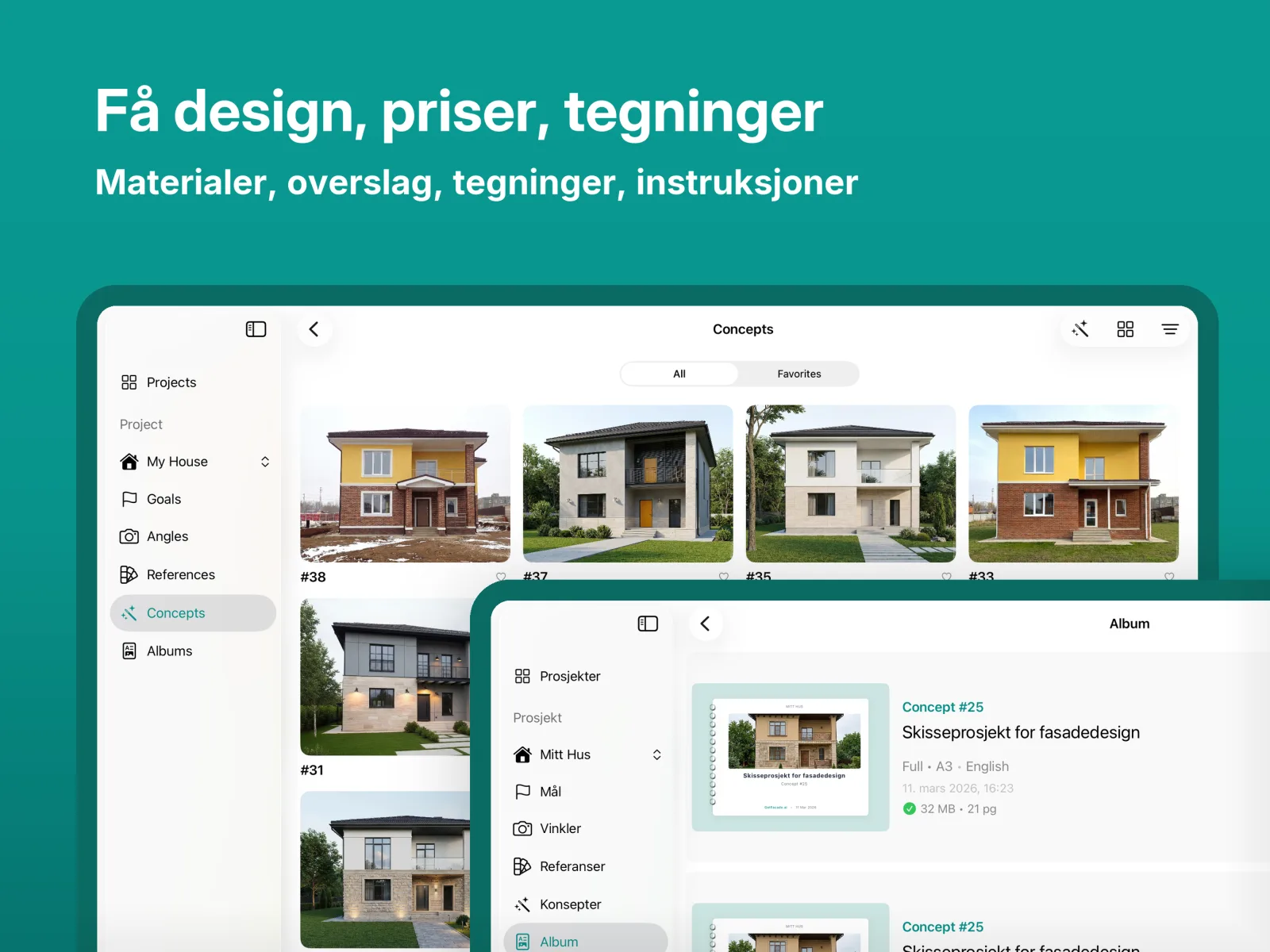 Forhåndsvisning av GetFacade-appen 2