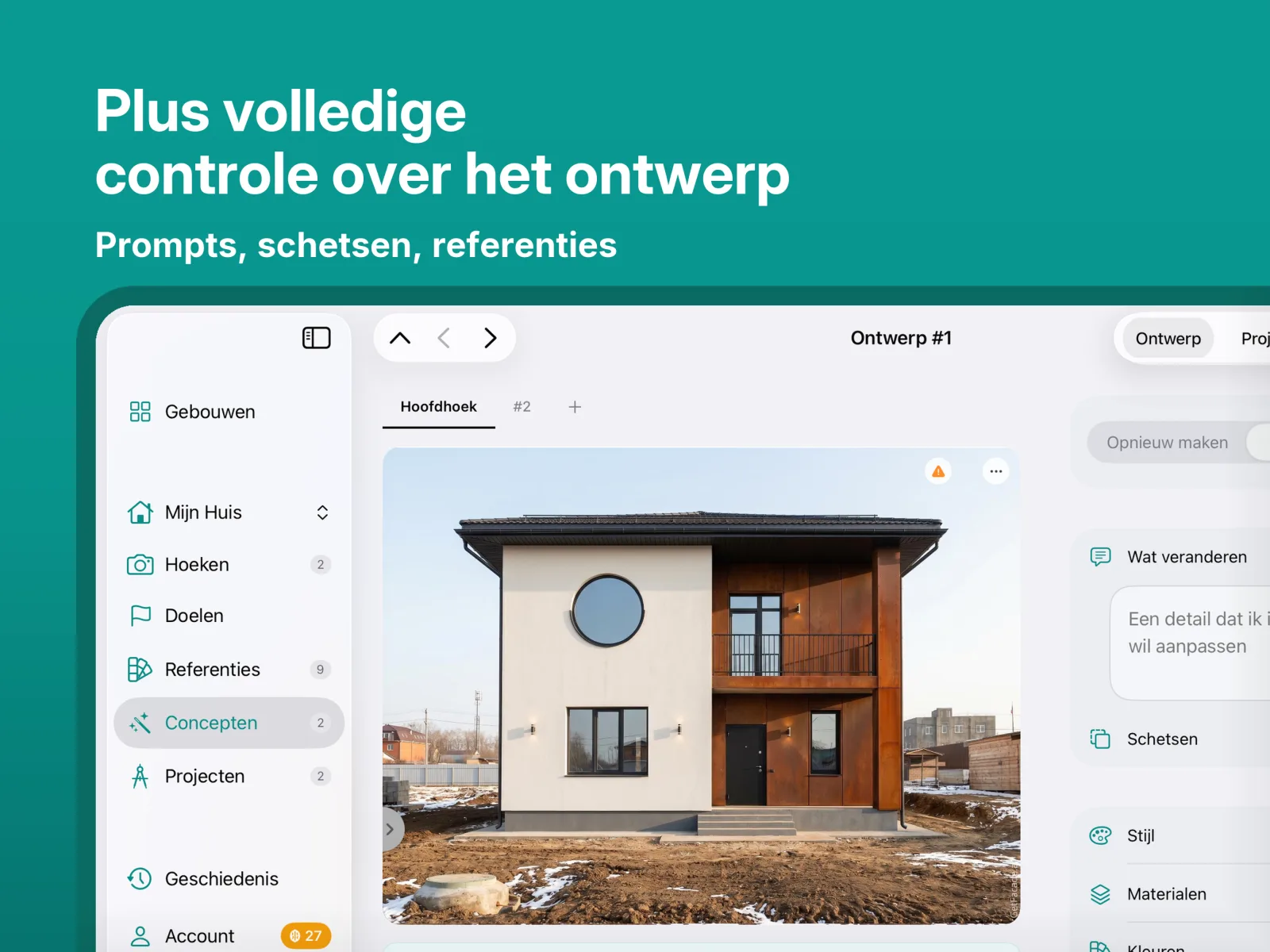 Voorbeeld van de GetFacade-app 4