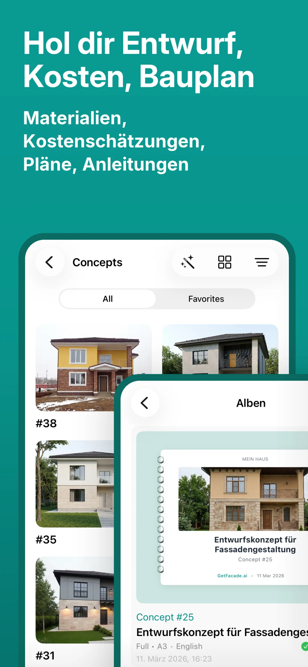 Vorschau der GetFacade-App 2
