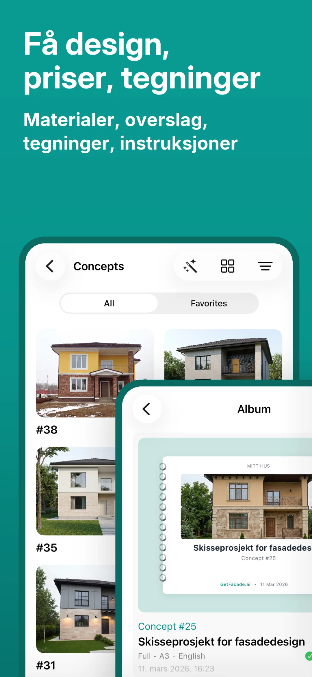 Forhåndsvisning av GetFacade-appen 2