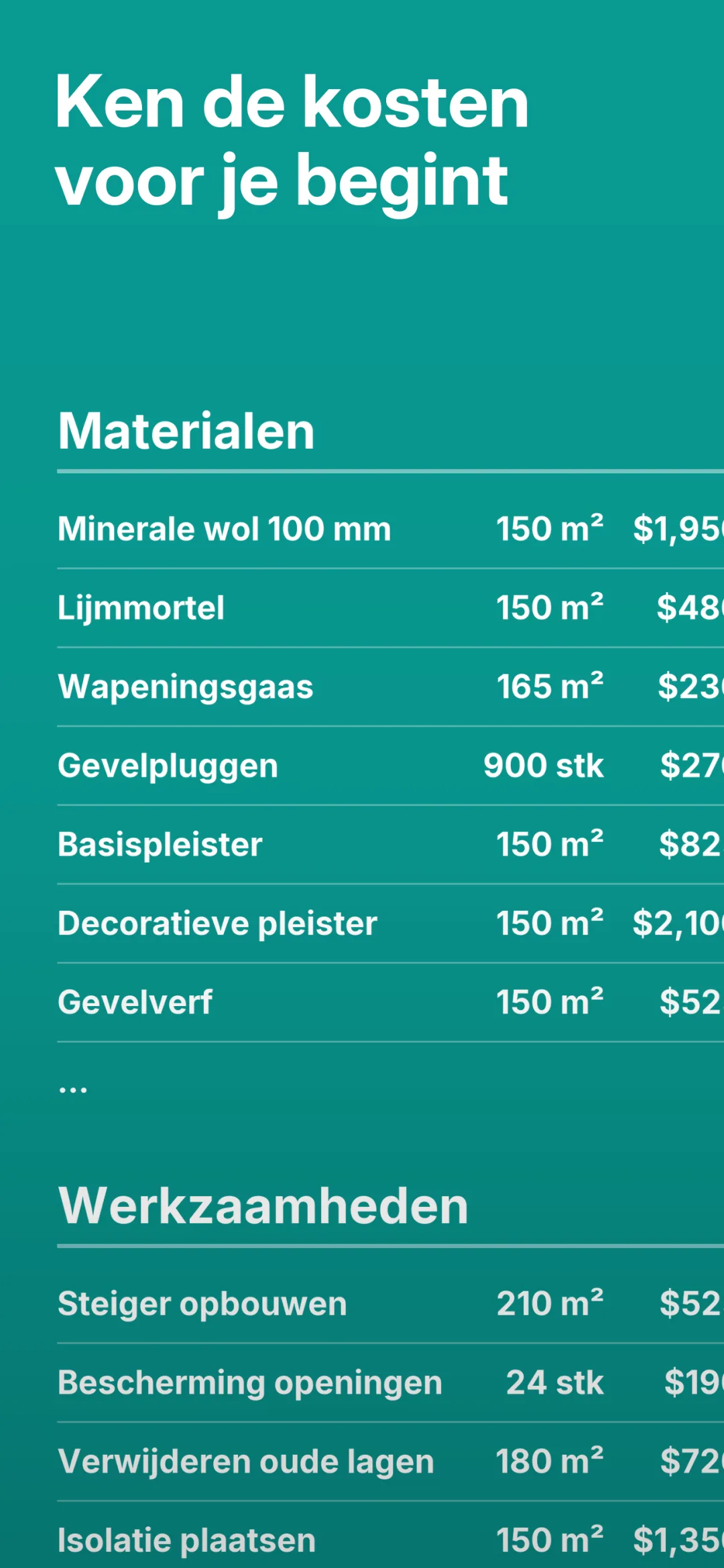 Voorbeeld van de GetFacade-app 5