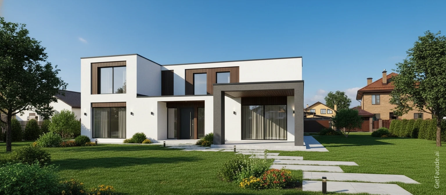 AI-transformed home exterior